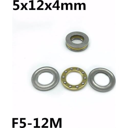 10Pcs F5-12M 5x12x4 mm Axial Ball Thrust Bearing plane thrust ball bearing High quality