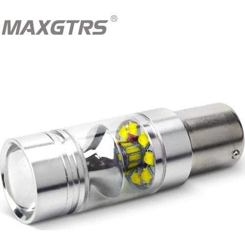 2x S25 1156 1157 7440 7443 W21W BA15S P21W 100W CREE Chip XBD LED Reverse Lights Lamp DRL Turn Signal Parking Backup Tail Lights