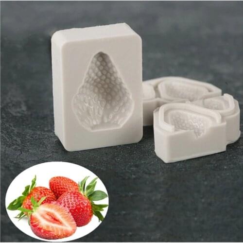 3Piece/Aouke strawberry liquid silicone chocolate mold cake chocolate fondant aroma model