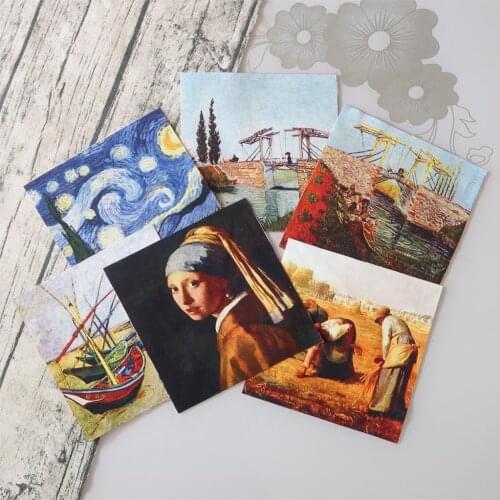 ZAKKA Van Gogh Sky Fabric New Arrival 18cm*18cm -6pcs Cotton Fabric Fabric For Patchwork Brocade Fabric Canvas Fabric Printed