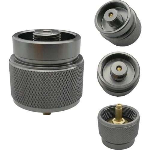 2020 Outdoor Stove Adapter Hiking Camping Gas Stove Adaptor Furnace Converter Connector Auto-off Aluminum Alloy Adapters