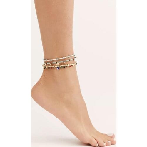 Womens Yellow Beaded Bangle