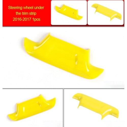 For Chevrolet Camaro Bumblebee 2016-2017 chrome yellow color Steering wheel down trim strip 1pc