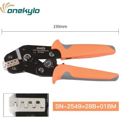 SN-2549=SN-28B+SN-01BM IWISS Crimping Tools fo0.08-1.0 mm² XH2.54/Dupont 2.54/2.8/3.0/3.96/4.8/KF2510/JST Terminal