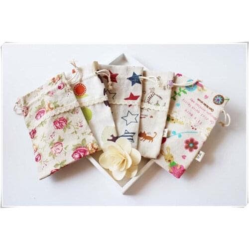 Customized Logo printing cotton gift Bags wedding Gift bags Jewelry gift pouch Free Shipping