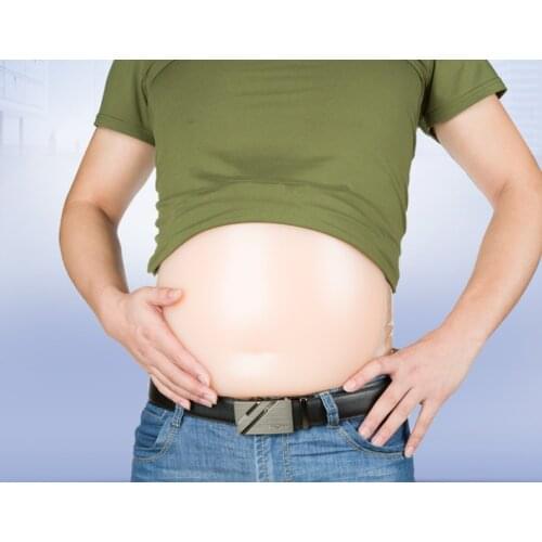 8~10month 2500g promotion silicone fake belly Artificial Beer Belly for pregnance test Cosplay Twins Pregnant Fake Belly