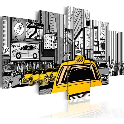 Picture-Taxi a cartoon-200x100 cm