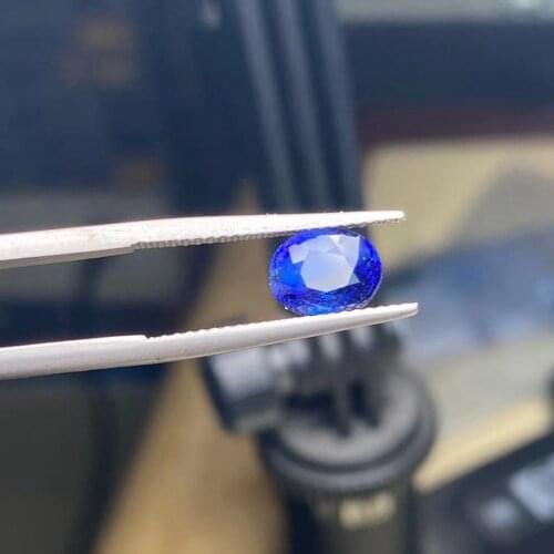 Meisidian Oval 6.2x7.5mm 1.7 Karat 100% Natural Gemstone Sri Lanka Blue Sapphire Price Per Carat