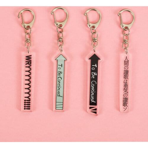 Cartoon Acrylic Keychains Animation Peripheral Creative Bag Pendant To Be Continued Key Chain