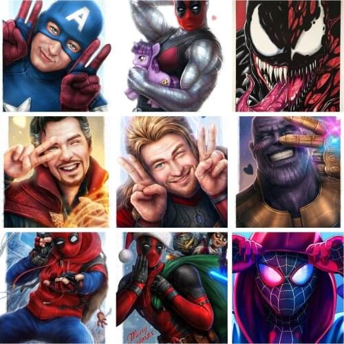 Disney Marvel Avengers Series Wolverine Diamond Painting Cross Stitch Kits Embroidery Full Drill Mosaic Home Decor Boy Gifts