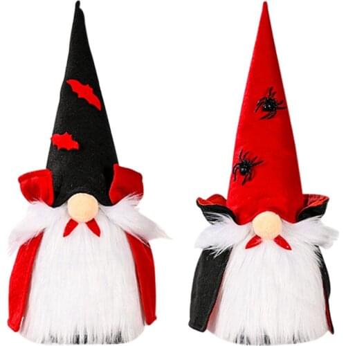 2021 New Halloween Gnome Doll Norway Nisse Plushie Ornaments Cute Cartoon Dwarf Elf Home Party Decorations Halloween Celebration