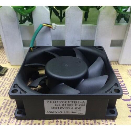 Original SUNON 8025 80x80x25mm DC 12V 4.0W 8CM PSD1208PTB1-A 3-line Optoma Projector Cooling Fan