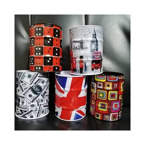 Chandleries gasoline bucket ashtray stainless steel small drum ashtray personalized pen