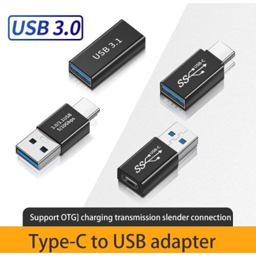 2 In 1 USB 3.0 To Type C Adapter OTG Plug Jack Power Connector Charging Adapter 5Gbps High Speed Converter For Pc Huawei Xiaomi