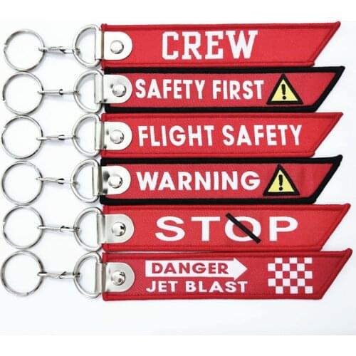 Pilot Captain Flight Crew Crew Pilot Safety Instructions Keychain Pendant Souvenir