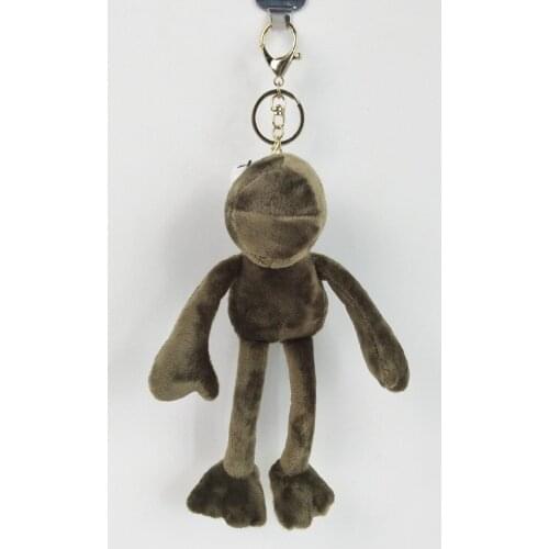 Pluff Funny Cartoon Frog Plush Keychains Rings Key Holder Porte Clef Pendant Soft Stuffed Animal TOY Kids From 0 To 3 Years Old
