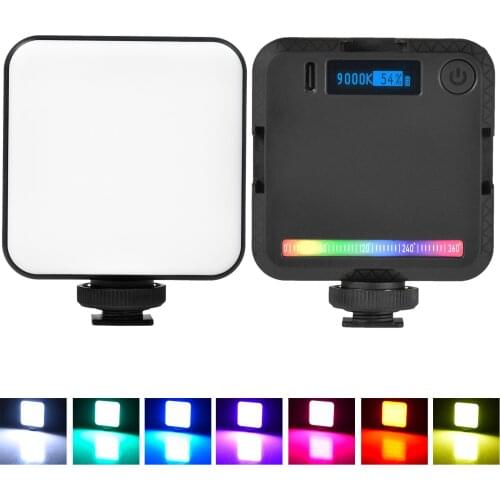 RGB Video Fill Light Dimmable LED Camera Light Photography Lighting Tripod Makeup Photography RingLight Phone Stand Holder