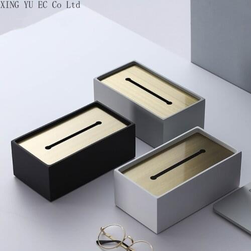 Nordic Light Luxury Tissue Box Decoration Rectangular Resin Storage Box Living Room Coffee Table Decoration Home Decoration