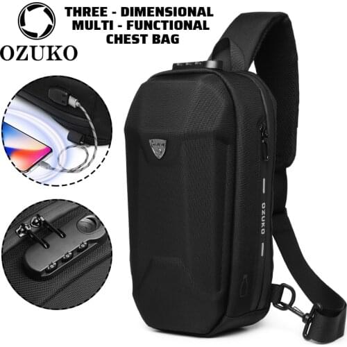 Fashion crossbody bags for Men Anti-theft USB Shoulder Chest Bags Multifunction Waterproof Male Travel Messengers school pack