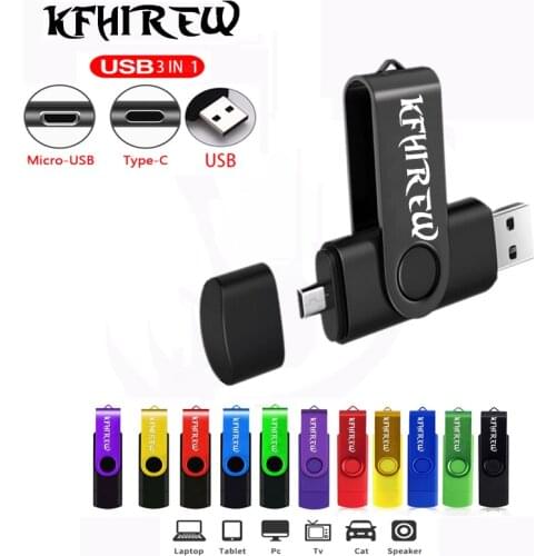 OTG 3 IN 1 pendrive 128GB cle usb memory 32GB Type-C USB Flash Drive 16GB pen drive 64GB flash usb pen 8GB Key usb flash stick