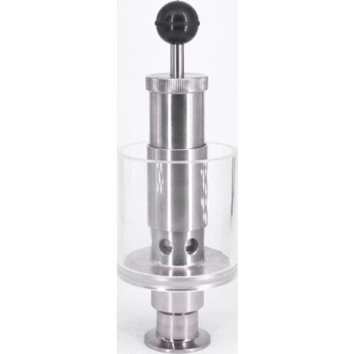 1.5" Tri Clamp 0.2-2.2 Bar Adjustable Pressure Relief Direct Safety Valve Sanitary SUS304 Stainless Steel Beer Brew 38mm