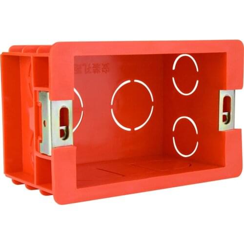 118 Type Internal Mounting Box Adjustable Back Cassette Wall Mounting Box 99mm*64mm*50mm Standard Switch and Socket Junction Box