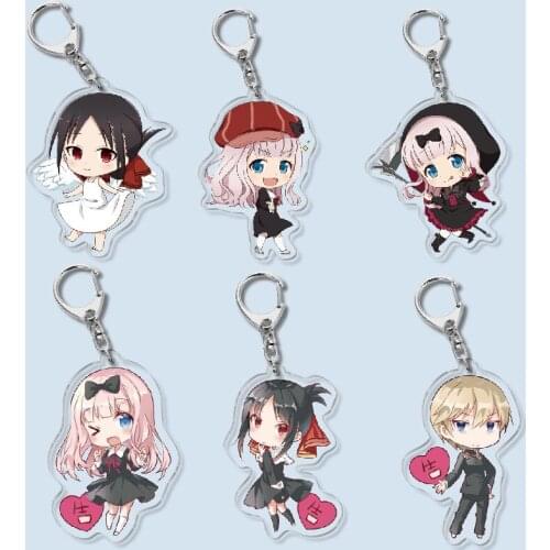 Anime Kaguya sama Love is War Shinomiya Kaguya Acrylic Figure keychain Keyring Decoration Collection Model Toy
