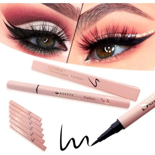 Delineador preto prova d maquiagem delineador para olhos de longa ferramentas de maquiagem e delineador para desenho