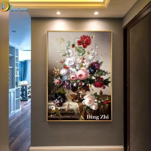 Diy 5D Diamond painting Modern Home Art Cross Stitch Kit Flowers Poster Full Square Round Drill Rhinestone Embroidery Mosaic