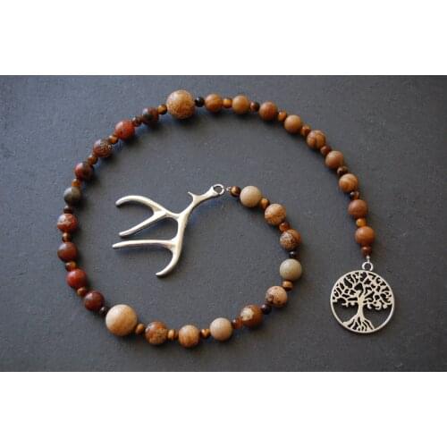 Spirit of the Reindeer / Deer / Stag Pagan Prayer Beads / Witchs Ladder. Pagan Druid Wicca