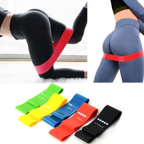 Natural Latex Pull Rope Elastic Resistance Bands Fitness Workout Yoga Gym Strength Training Bands Fitness Equipment 5 Levels