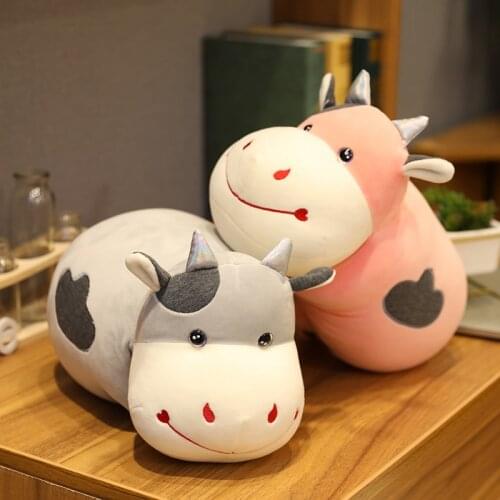 Hot 36/46cm Cute Animal Cartoon Cows Stuffed Plush Toy Pillow Super Comfortable Soft Toy Cushion Children Birthday Present Gift