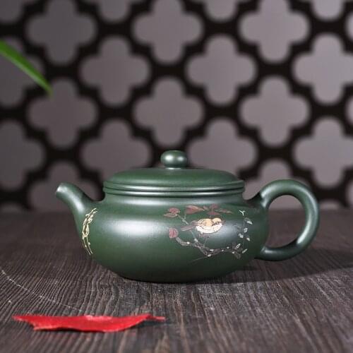 Quality goods famous pot of pure manual undressed ore chlorite archaize pot of mud painting kung fu tea tea wholesale