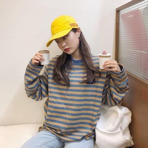 Женские полосатые футболки KADUWAKI China At AliExpress