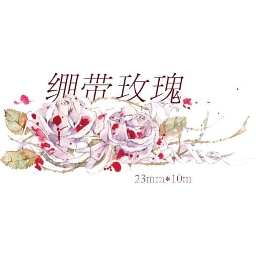 Rose with Blood Bandage Washi Tapes Bullet Journal Masking Tape Adhesive Tape DIY Scrapbooking Washi Stickers