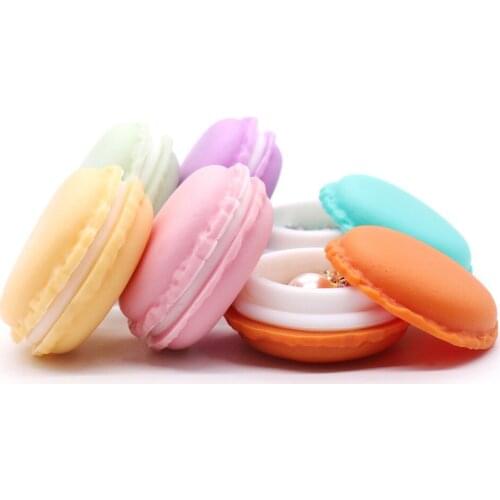 Portable Candy Color Mini Macarons Gift Package Box Portable Storage Box For Small Items Lovely Jewelry Package Case