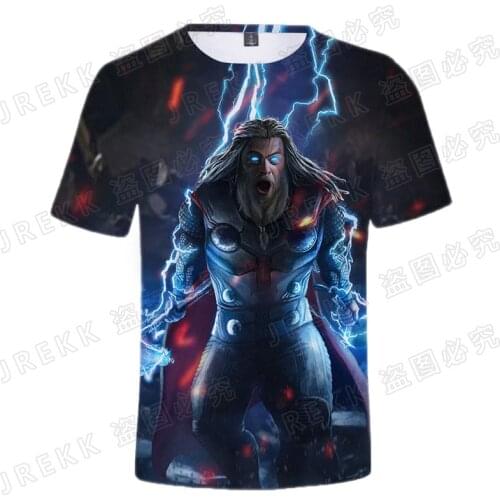 Summer Marvel The Avengers Thor 3D T Shirt Men Women Children Fashion Short Sleeve Boy girl Kids Printed T-shirt Tops Cool Tee
