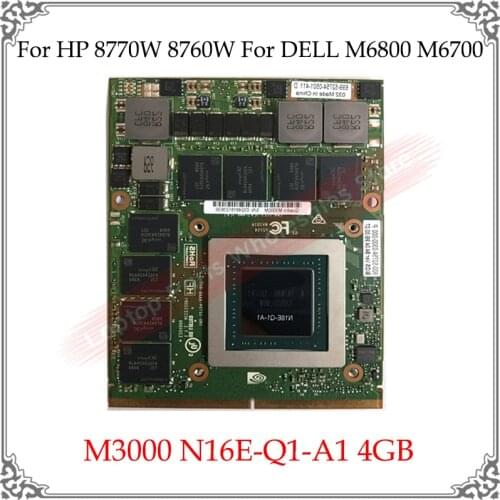 M5000M M4000 M3000 N16E-Q5-A1 N16E-Q1-A1 8GB 4GB Laptop Video Graphic Card For HP 8770W ZBOOK 17 G3 G4 For DELL M6800 7710 7720