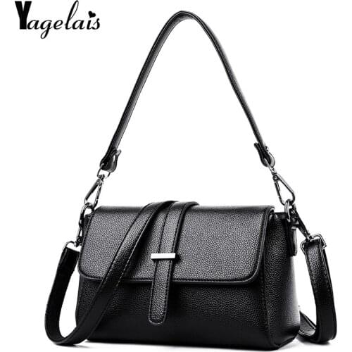 Fashion Leather Simple Solid Handbag Small Shoulder Bags High Quality Crossbody Bags For Women Shoulder Messenger Bag Sac A Main