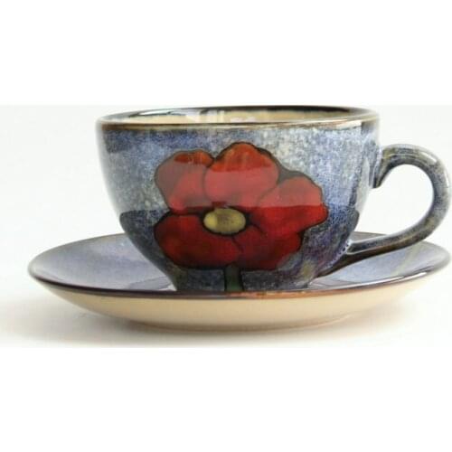 Bone China Coffee Cup Ceramic Gold Cup and Saucer Set Turkey Vintage European Breakfast Tea Tazas Cafe Home Drinkware AB50BZ