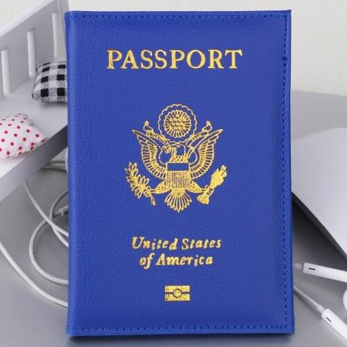 TRASSORY Travel Litchi Pattern Leather USA Passport Cover US Rfid Protection Credit Card Passport Holder Case