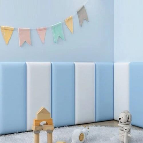 Bed Headboards Panel 3D Soft Pack Stickers Anti-Collision Tatami Kids Bedroom Decor Self-Adhesive Home Decoration Aesthetic