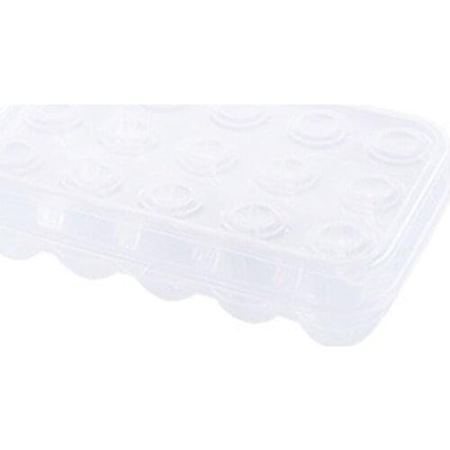 Plastic carton kitchen storage box Grid Eggs holder Stackable freezer storage organizers storage Container