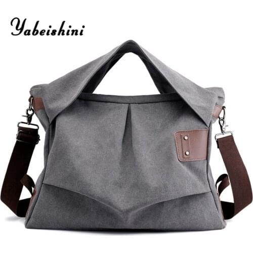 Hot Canvas Hand Bags For Women Bolso Mujer Reusable Shopping Bags Women Bag Over Shoulder-Bag Large-Capacity Ladies Tote Bags
