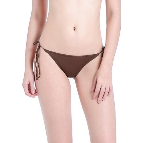 Sexy Summer Bikini Bottoms Womens adjustable size solid color bikini panties
