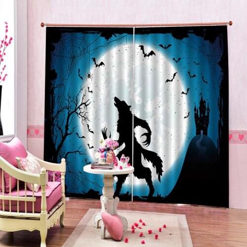 Blue curtains for bedroom living room office hotel home curtain Blackout curtain