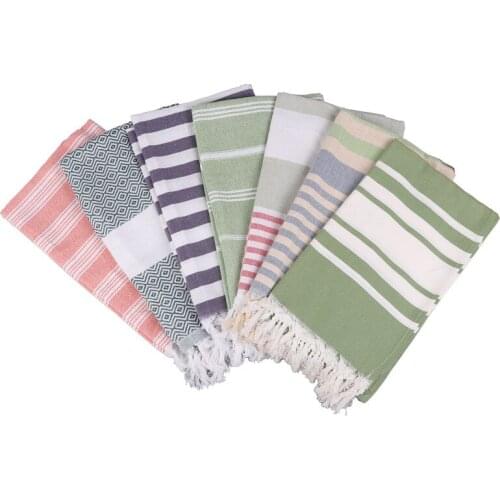 Turkish Tassel Bath Towel Soft Striped Adult Beach Towels for Spa Hammam Travel Camping Shawl Tassel Tapestry Scarves 100x180cm