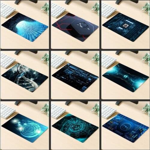 XGZ Customized Game Mouse Pad Logo Cool Technology Interface Office Computer Desk Mats Rubber Stripe Slip for Lol Dota2 Csgo