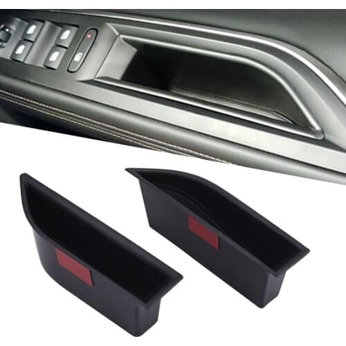 NS Modify 2pcs Car Front Door Armrest Storage Box Tray Container Car Organizer Accessories For Peugeot 5008 3008 GT 2017