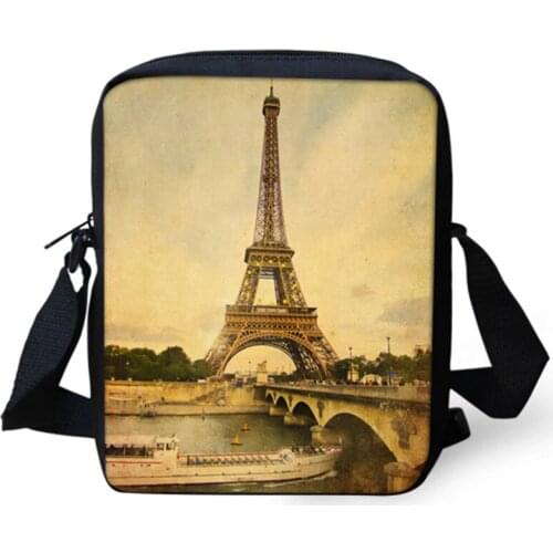 Noisy Designs 2018 Paris Eiffel Tower Printed Women Ladies Handbag Cross Body Shoulder Bags Girls Messenger Bags Free Shipping
